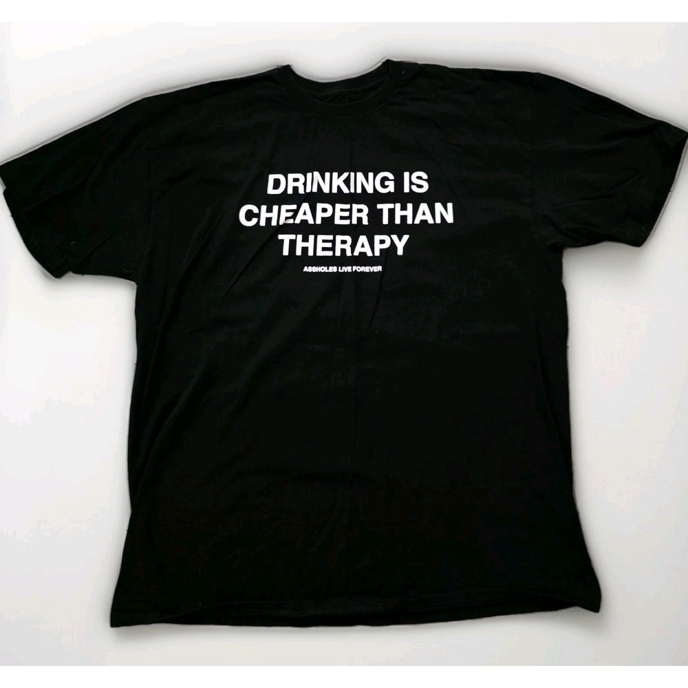 ALF Linda Finegold A**Holes‎ Live Forever T-Shirt Men's XL (Drinking Therapy)